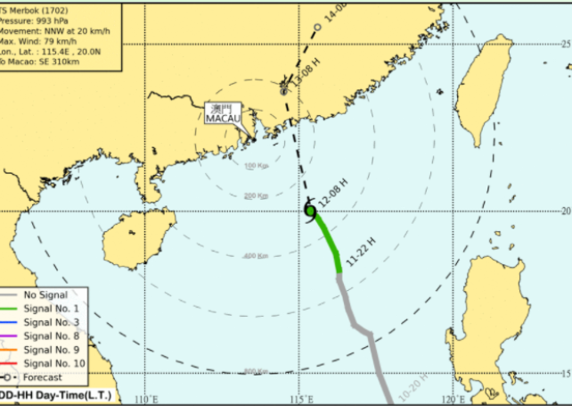 Year’s 1st No. 1 typhoon signal hoisted