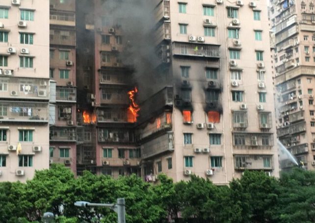 Firefighters battle blaze in residential building for 4 hours
