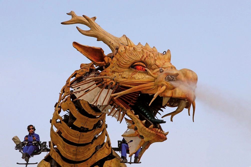 Government marks ‘Double Celebration’ with fire & mist-breathing Dragon-Horse