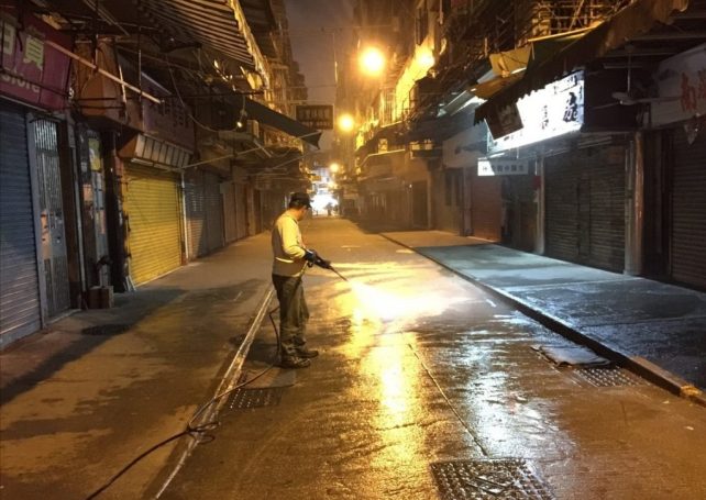 IAM boosts cleaning of street vendor areas to fight COVID-19