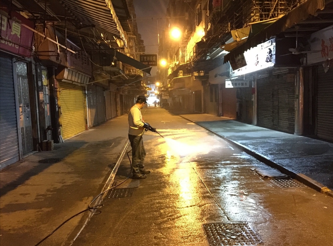 IAM boosts cleaning of street vendor areas to fight COVID-19
