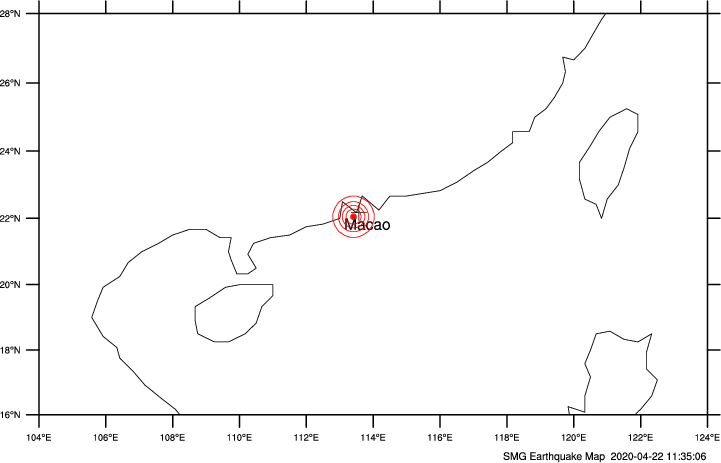 Minor earthquake felt in Macau