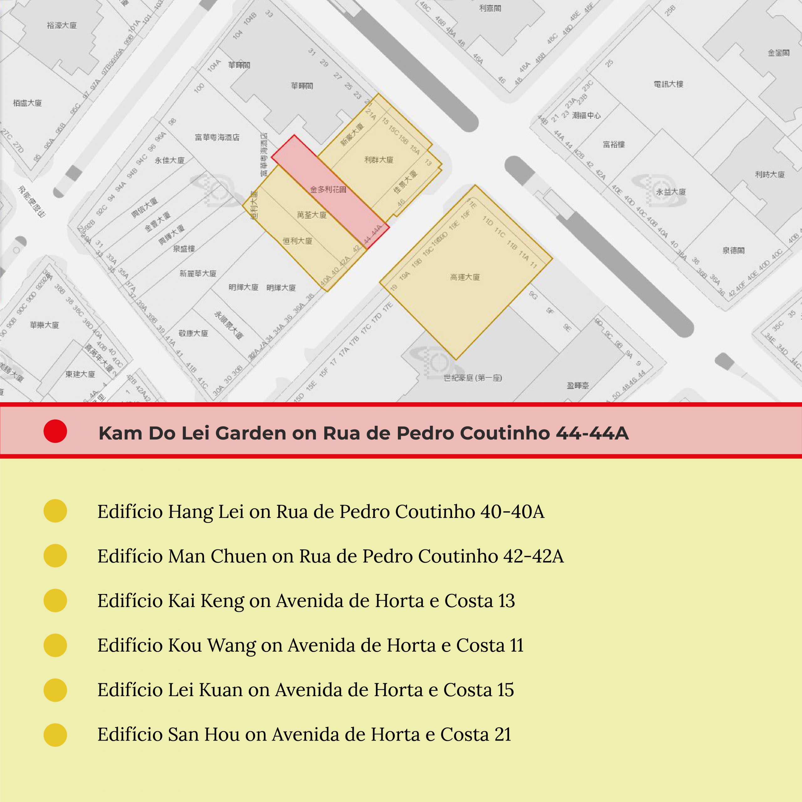 Kam Do Lei Garden - Red and Yellow Code Zones