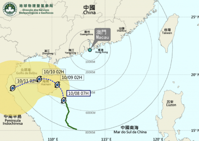 Typhoon Signal No. 3 likely to remain in force for much of today