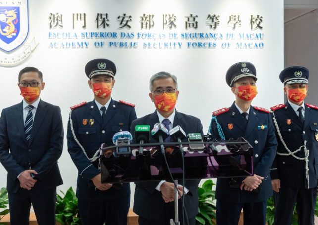 Secretary for Security Wong Sio Chak warns of possible risk to public security