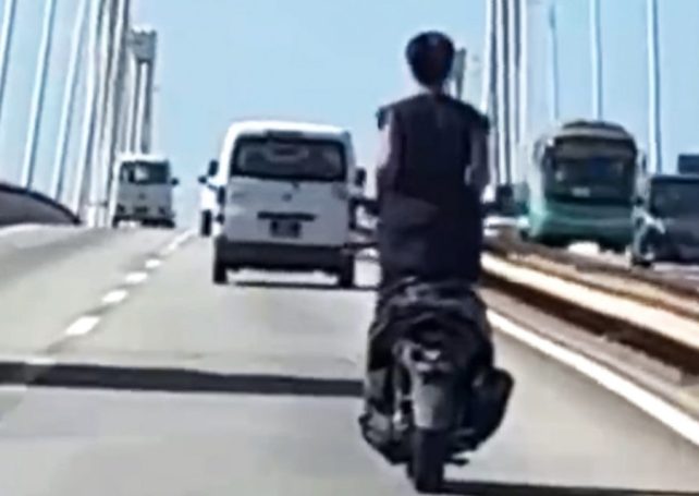 Police nab madcap, helmetless, unmasked, unlicensed motorcycle joyrider