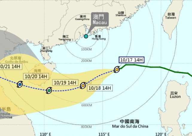 Weather bureau hoists Tropical Cyclone Signal No 3
