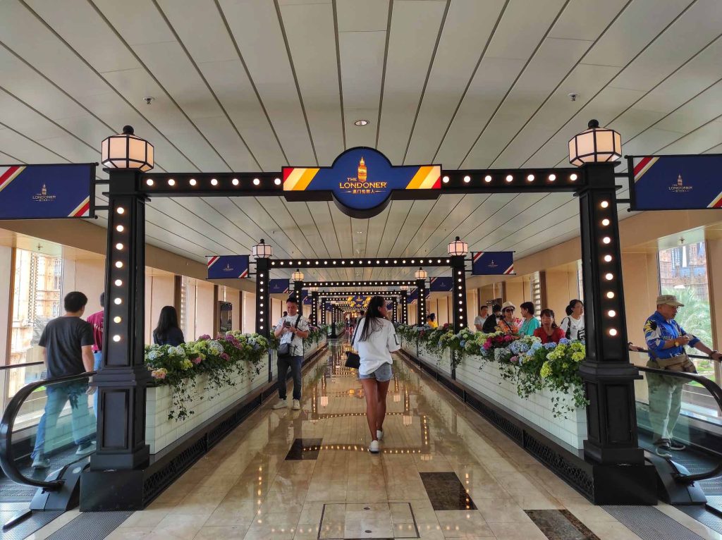 The way forward. Sands China’s Cotai properties are joined with a system of walkways