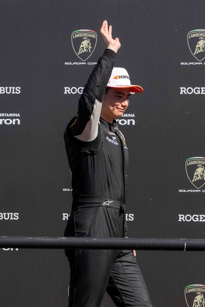 Charles Leong acknowledges the crowd after a win in Australia